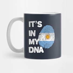 Flag of argentina in fingerprint Mug